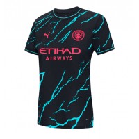 Camisa de Futebol Manchester City Phil Foden #47 Equipamento Alternativo Mulheres 2023-24 Manga Curta